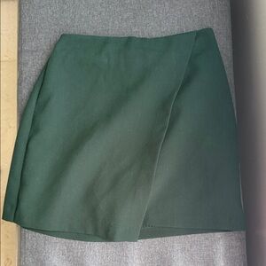 Abercrombie & Fitch Dark Green Wrap Mini Skirt